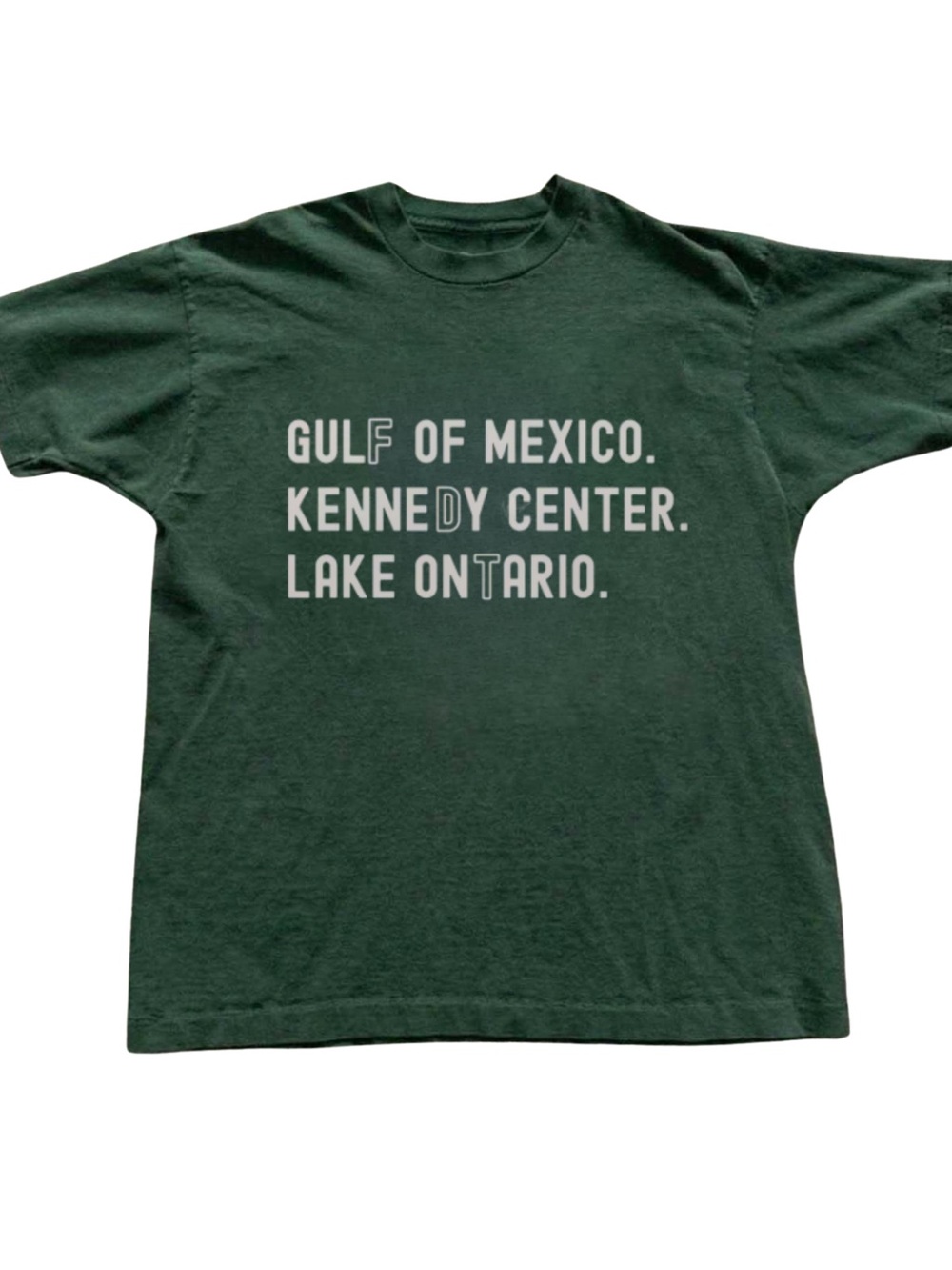 Gildan Green Graphic Tee with 'Gulf of Mexico' Text